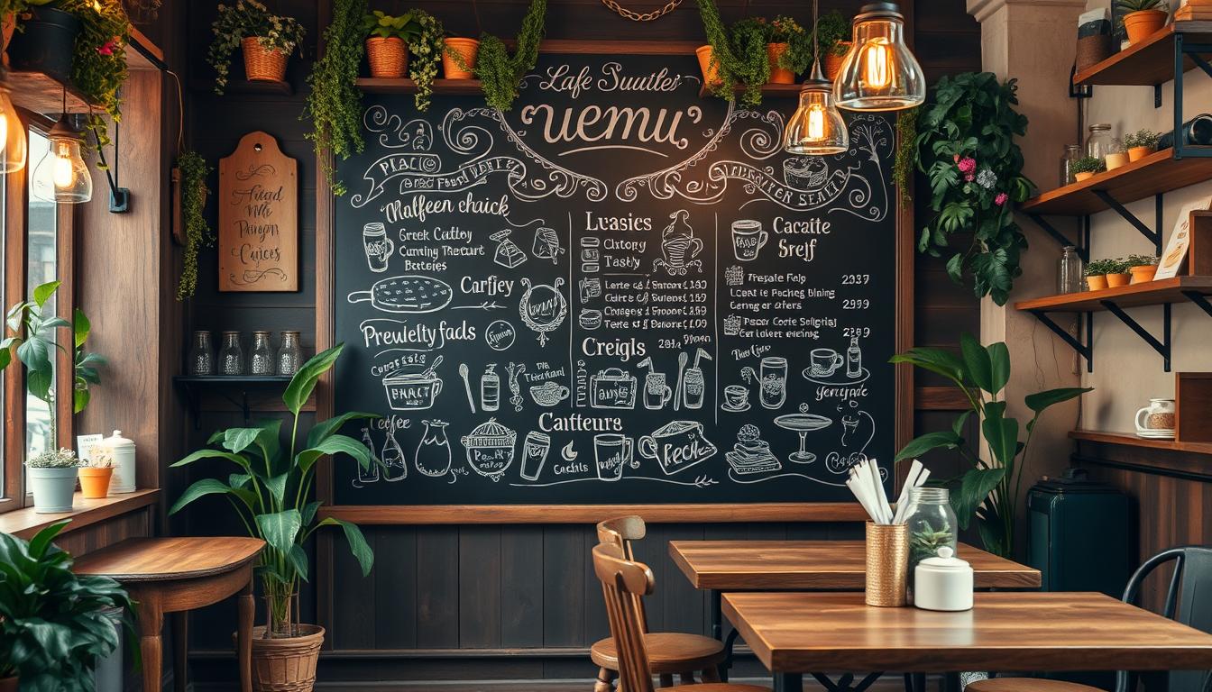 Cafe chalkboard