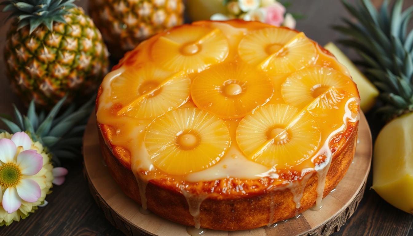 Crushed pineapple upside down cake