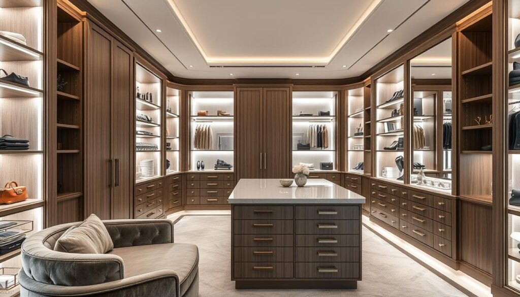 high-end closet features