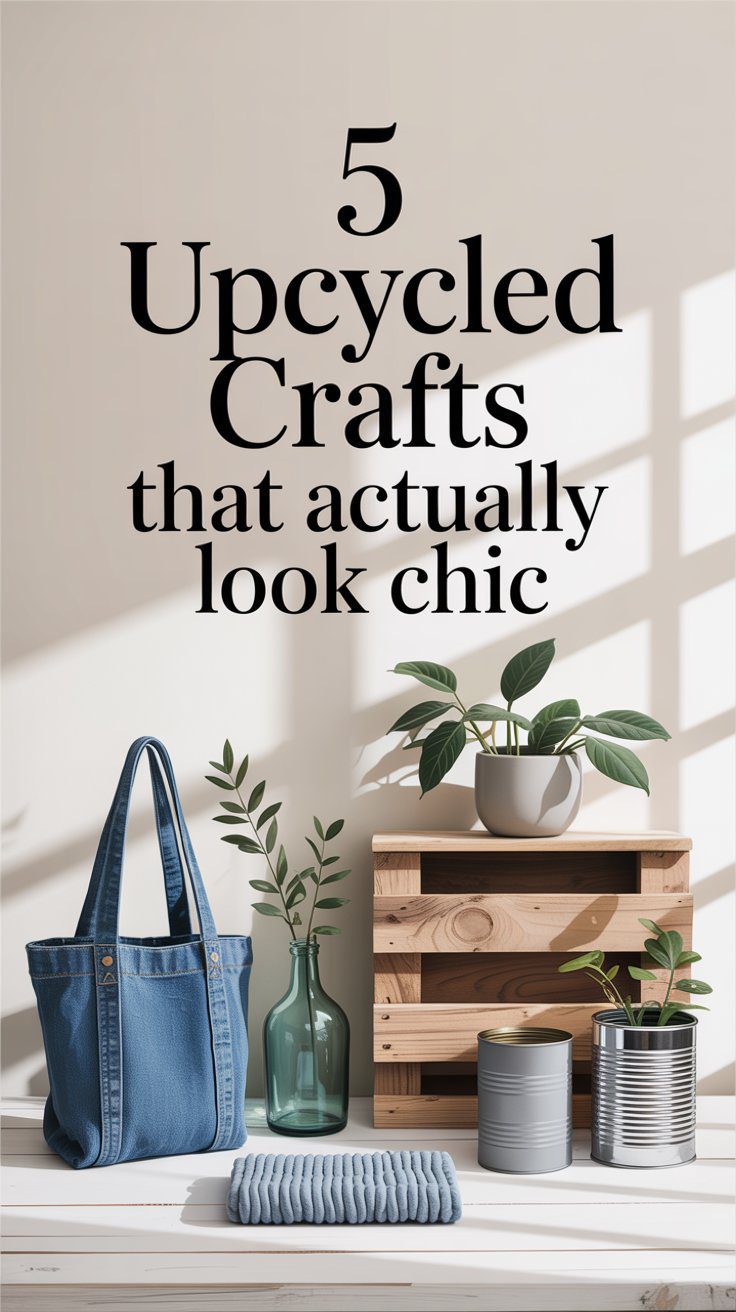 Chic Upcycled Craft Ideas: DIY Tote, Eco Decor, Storage Hacks & More Sustainable Projects for Home Organization.
