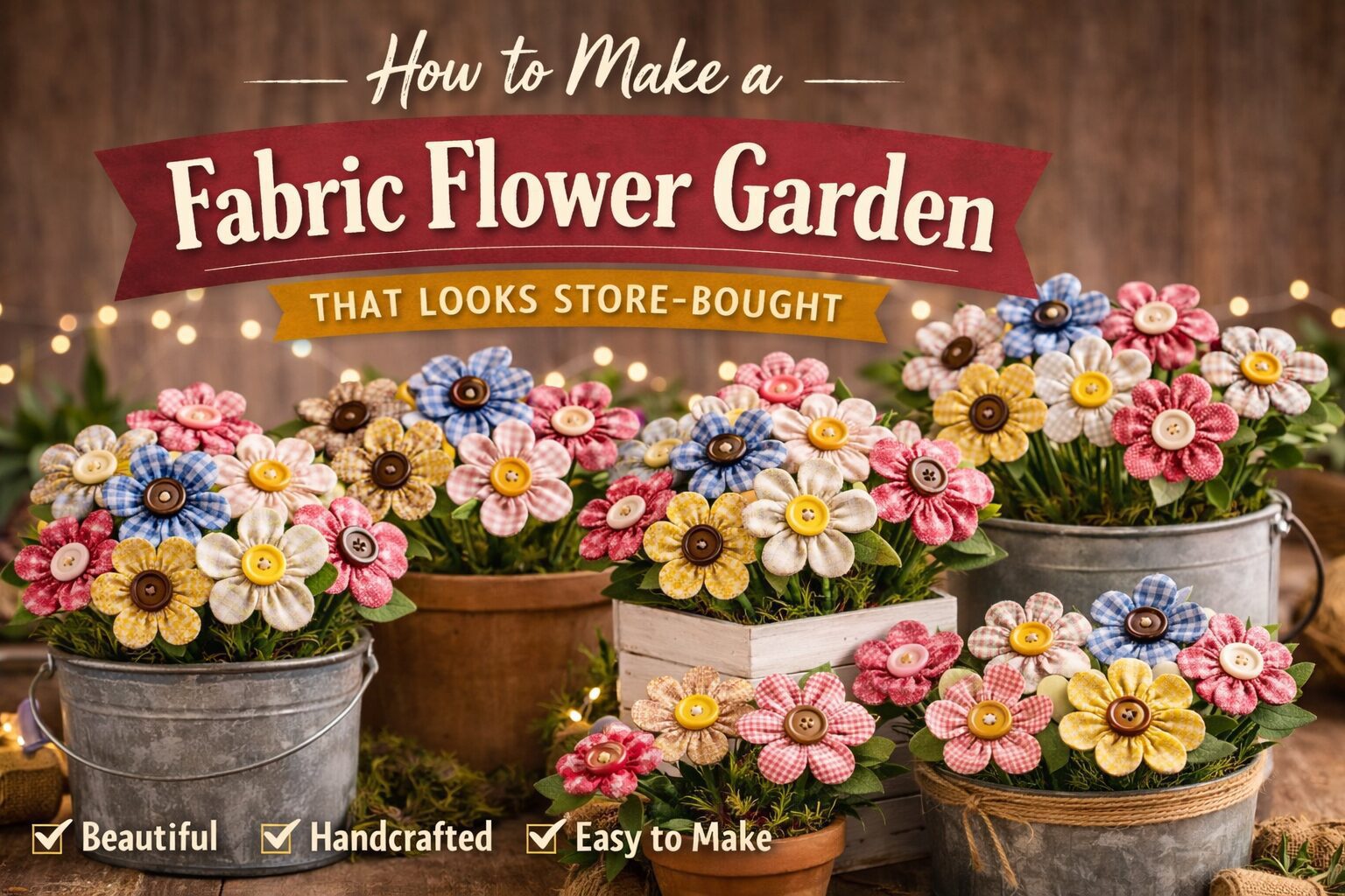 Discover our flower garden blog for simple DIY guides to craft vibrant fabric blooms in vintage metal pots and create stunning centerpieces.