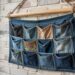 Repurposed from old jeans, this denim pocket organizer offers a stylish and sustainable way to stay organized—combining practical storage with creative DIY flair.