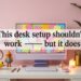 A playful pastel desk features a sticky-note-clad pink monitor and an eclectic mix of gadgets—from a banana phone to a disco ball—proving that unconventional setups can spark surprising productivity.