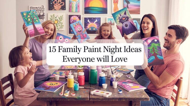 Fun Family Paint Night Ideas: Creative Art Projects & Inspiring Activities for Kids—DIY Painting at Home with Family and Children.